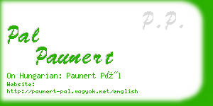 pal paunert business card